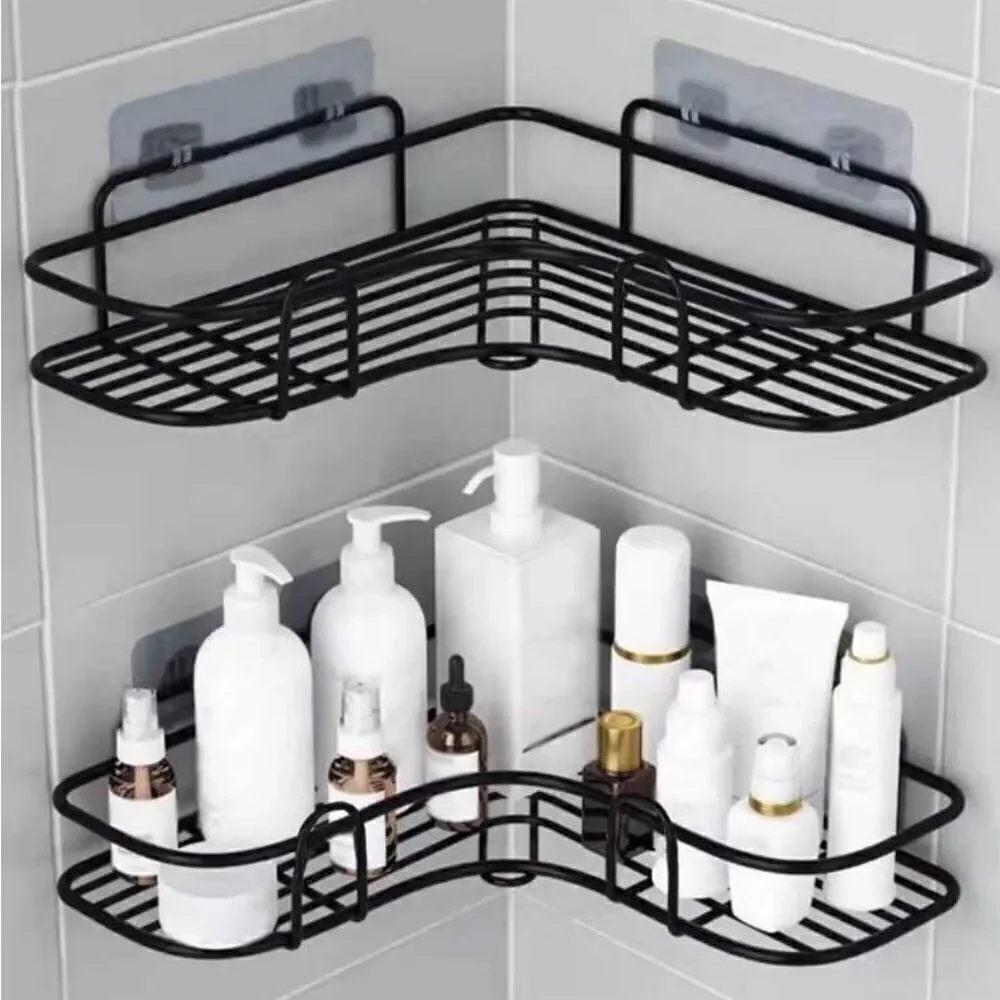 1pc Bathroom Shelf, Shower Caddy Rack, Bathroom Kitchen No Punching Storage Rack
